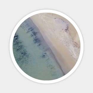 Aerial View Of Sandy Beach And Ocean Magnet